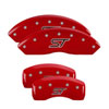 MGP 10231SSTORD | 4 Caliper Covers Engraved Front & Rear ST Red finish silver ch; 2013-2018 Alternate Image 6