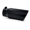 MBRP t5051blk | Universal Tip 5 O.D. Angled Rolled End 4 inlet 12 length - Black Finish Alternate Image 1