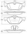 Stoptech 308.12670 | StopTech Street Brake Pads BMW X1 sDrive 18d, Rear; 2010-2014 Alternate Image 1