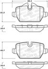 Stoptech 308.12260 | StopTech Street Brake Pads Mini Cooper Countryman, Rear; 2011-2013 Alternate Image 1