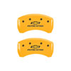 MGP 14231SBRCYL | 4 Caliper Covers Engraved Front & Rear Chevy racing Yellow finish black ch; 2014-2015 Alternate Image 2