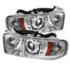 SPYDER 5010094 | Spyder Dodge Ram 1500 1PC Halo LED ( Replaceable LEDs ) Projector Headlights - Chrome - (PRO-YD-DR94-HL-AM-C); 1994-2001 Alternate Image 2