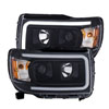 ANZO 111381 | 2015+ GMC Canyon Projector Headlights w/ Plank Style Design Black w/ Amber; 2015-2022 Alternate Image 2