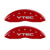 MGP 20139SVTCRD | 4 Caliper Covers Engraved Front & Rear Vtech Red finish silver ch; 2006-2008 Alternate Image 1