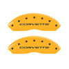 MGP 13007SCV5YL | 4 Caliper Covers Engraved Front & Rear C5/Corvette Yellow finish black ch; 1997-2004 Alternate Image 2