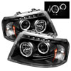 SPYDER 5010117 | Spyder Ford Expedition Halo LED ( Replaceable LEDs ) Projector Headlights - Black - (PRO-YD-FE03-HL-BK); 2003-2006 Alternate Image 1