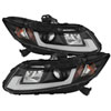 SPYDER 5076519 | Spyder Honda Civic Projector Headlights (does not fit the Civic coupe) - Light Bar DRL - Black - (PRO-YD-HC12-DRL-BK); 2012-2014 Alternate Image 1