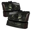 SPYDER 5064523 | Xtune Chevy Silverado 2500HD 03-06 Crystal Headlights w/ Amber Lights Smoke HD-JH-CSIL03-AM-SM-SET; 2003-2006 Alternate Image 2