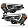 ANZO 111416 | 14-18 Toyota 4 Runner Plank Style Projector Headlights Black w/ Amber; 2014-2024 Alternate Image 7