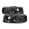 SPYDER 5009357 | Spyder Gmc Sierra Sierra Denali / Yukon, Denali, Yukon XL Halo Led Projector Headlights - Black - (PRO-YD-CDE00-HL-BK); 2000-2006 Alternate Image 1