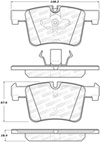 Stoptech 308.15610 | StopTech Street Brake Pads BMW 230i 312mm Front Disc, Front; 2017-2017 Alternate Image 2