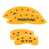 MGP 18011SPXPYL | 4 Caliper Covers Engraved Front Pontiac Rear Gxp Yellow Finish Black Char 2008 Pontiac G8; 2008-2009 Alternate Image 2