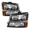 SPYDER 5069801 | xTune Chevrolet Silverado 1500/2500/3500 / Chevrolet Silverado 1500HD / Chevrolet Silverado 2500HD Crystal Headlights W/ Bumper Lights - Black; 2003-2007 Alternate Image 1