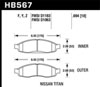 Hawk Performance HB567Y.694 | Hawk 04-06 infiniti QX56 / 05-06 Armada / 04 Pathfinder / 04-07 Titan LTS Street Front Brake Pads; 2004-2006 Alternate Image 1