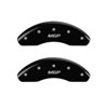 MGP 28078SMGPBK | MGP 4 Caliper Covers Engraved Front & Rear MGP Black finish silver ch; 2010-2012 Alternate Image 1