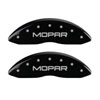 MGP 42011FMOPBK | Front set 2 Caliper Covers Engraved Front MOPAR Black finish silver ch; 2011-2019 Alternate Image 4