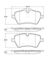 Stoptech 308.12040 | StopTech Street Brake Pads Mini Cooper S, Front; 2008-2016 Alternate Image 1