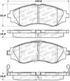 Stoptech 305.07970 | StopTech Street Select Brake Pads Chevrolet Aveo, Front; 2004-2017 Alternate Image 1