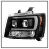 SPYDER 5082565 | Spyder Chevy Avalanche Version 2 Projector Headlights - Light Bar DRL - Black - (PRO-YD-CSUB07V2-DRL-BK); 2007-2014 Alternate Image 9