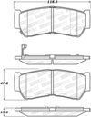 Stoptech 308.12970 | StopTech Street Brake Pads Hyundai Santa Fe, Rear; 2007-2009 Alternate Image 1