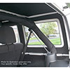 DEI 50272 | 18-23 Jeep Wrangler JL 2-Door Boom Mat Rear Side Window Trim - 2 Piece - Black Leather Look; 2018-2023 Alternate Image 2