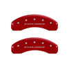 MGP 10215SXPLRD | 4 Caliper Covers Engraved Front & Rear Explorer Red finish silver ch; 2011-2019 Alternate Image 2