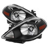 SPYDER 9023613 | Xtune Nissan Versa 07-12 Crystal Headlights Black HD-JH-NV07-AM-BK; 2007-2012 Alternate Image 1