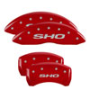 MGP 10222SSHORD | 4 Caliper Covers Engraved Front & Rear SHO Red finish silver ch; 2013-2018 Alternate Image 7