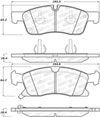 Stoptech 308.14550 | StopTech Street Brake Pads Mercedes-Benz GL350 Except AMG Perf. Pkg, Front; 2013-2016 Alternate Image 2