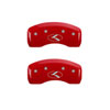 MGP 21183SCRKRD | 4 Caliper Covers Engraved Front & Rear Circle K/Kia Red finish silver ch; 2016-2020 Alternate Image 1