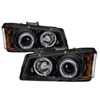 SPYDER 5009456 | Spyder Chevrolet Silverado 1500/2500/3500 Halo LED ( Replaceable LEDs ) Projector Headlights - Black - (PRO-YD-CS03-AM-BK); 2003-2006 Alternate Image 3