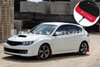 Rally Armor mf15-ur-rd/wh | V2 08-11 STI (hatch only) / 11 WRX (hatch only) UR Red Mud Flap w/ White Logo; 2008-2011 Alternate Image 2