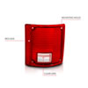 ANZO 311317 | 1978-1991 Chevy Blazer Taillight Red/Clear Lens w/o Chrome Trim Fleetside (OE Replacement); 1978-1991 Alternate Image 3