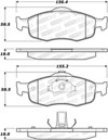 Stoptech 308.06480 | StopTech Street Brake Pads Mercury Cougar exc Sensor, Front; 1999-2002 Alternate Image 1