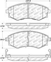 Stoptech 308.07000 | StopTech Street Brake Pads Nissan Sentra GXE To 3/03, Front; 2003-2003 Alternate Image 1