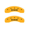 MGP 10119SEDGYL | 4 Caliper Covers Engraved Front & Rear Edge Yellow finish black ch; 2011-2014 Alternate Image 3