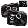 SPYDER 5010544 | Spyder Ford F250/350/450 Super Duty Halo LED ( Replaceable LEDs ) Projector Headlights - Black - (PRO-YD-FS05-HL-BK); 2005-2007 Alternate Image 1