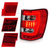 ANZO 311396 | 1999-2004 Jeep Grand Cherokee LED Tail Lights w/ Light Bar Chrome Housing Red/Clear Lens; 1999-2004 Alternate Image 2