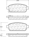 Stoptech 305.14680 | StopTech Street Select Brake Pads Buick Verano, Rear; 2012-2017 Alternate Image 1