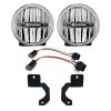 KC HiLiTES 504 | 18-23 Jeep JL/JT 4in. Gravity G4 LED Light 10w SAE/ECE Clear Fog Beam (Pair Pack System); 2018-2023 Alternate Image 1