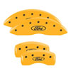 MGP 10165SFRDYL | 4 Caliper Covers Engraved Front & Rear Oval Logo/Ford Yellow Finish Black Char 2004 Ford Falcon; 2004-2004 Alternate Image 1