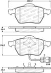 Stoptech 308.05550 | StopTech Street Brake Pads Audi 100, Front; 1992-1994 Alternate Image 1