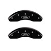 MGP 10102FFRDBK | Front set 2 Caliper Covers Engraved Front Oval logo/Ford Black finish silver ch; 2011-2017 Alternate Image 5