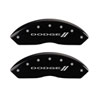 MGP 12059SDD3BK | 4 Caliper Covers Engraved Front & Rear With stripes/Dodge Black finish silver ch; 2010-2010 Alternate Image 1