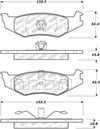 Stoptech 305.05120 | StopTech Street Select Brake Pads Chrysler 300M, Rear; 1998-2004 Alternate Image 1