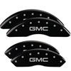 MGP 34006SDNLBK | 4 Caliper Covers Engraved Front & Rear Denali Black finish silver ch Alternate Image 6