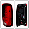 SPYDER 5001740 | Spyder Chevrolet Silverado 1500/2500 / GMC Sierra 1500/2500/3500 ( Does Not Fit Stepside ) LED Tail Lights - Red Clear - (ALT-YD-CS03-LED-RC); 2004-2006 Alternate Image 3