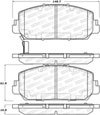 Stoptech 308.16970 | StopTech Street Brake Pads Honda Civic Si, Front; 2017-2018 Alternate Image 2