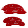 MGP 10243SFRDRD | 4 Caliper Covers Engraved Front & Rear Oval logo/Ford Red finish silver ch; 2016-2017 Alternate Image 7