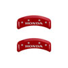 MGP 20076SHONRD | 4 Caliper Covers Engraved Front & Rear Honda Red finish silver ch; 2003-2010 Alternate Image 2